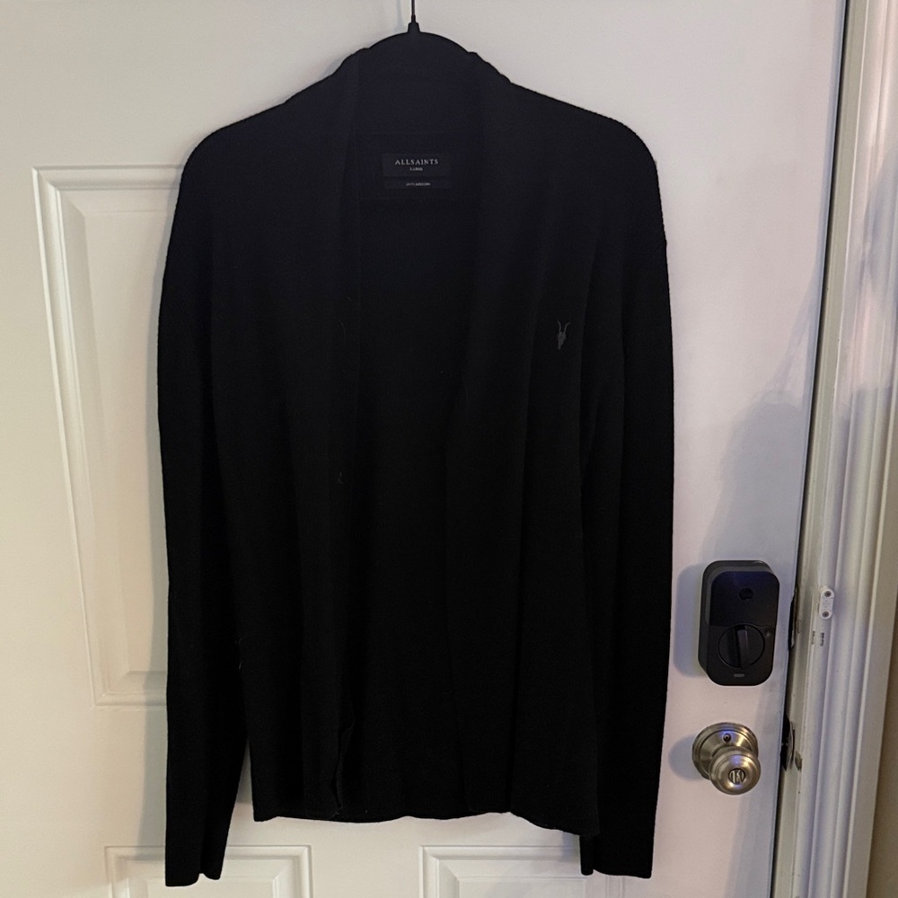 All Saints Men's Classic Black Cardigan